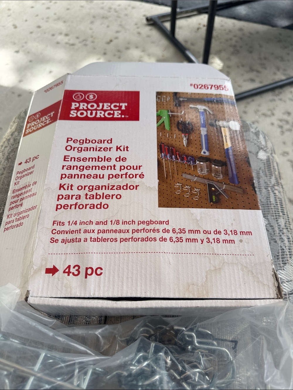 White Pegboard Organizer Kit - 43 pc